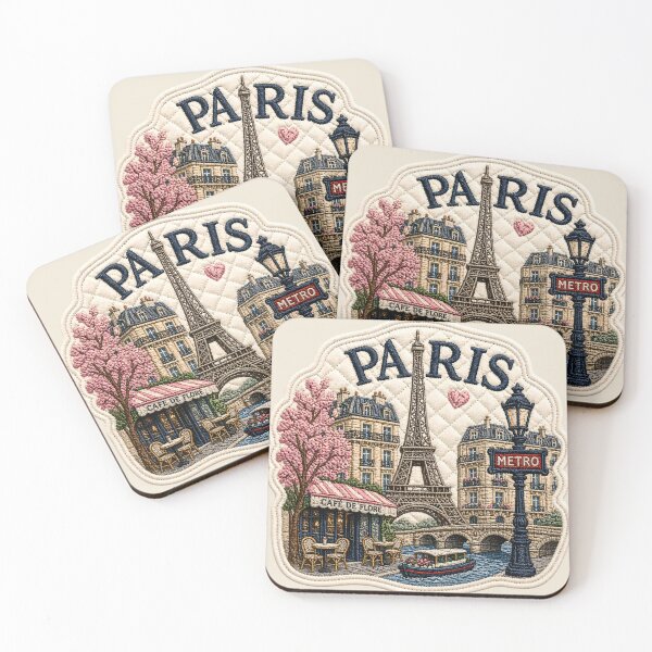 Item preview, Paris Embroidered Vintage Travel Sticker designed and sold by Pure Craft.