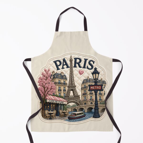 Item preview, Paris Embroidered Vintage Travel Sticker designed and sold by Pure Craft.