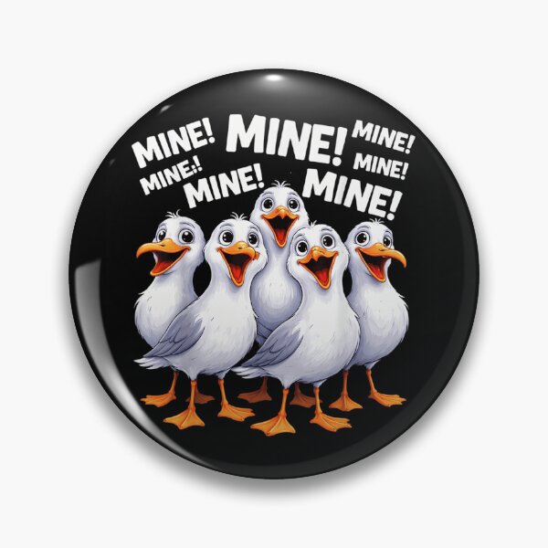 Item preview, Funny Mine Mine Seagulls Birds Group Coastal Beach Humor Cartoon Art designed and sold by YubitaLeLe.