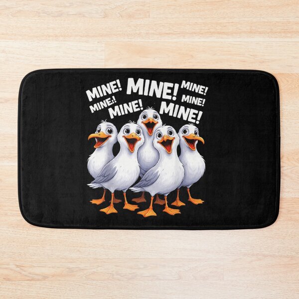 Item preview, Funny Mine Mine Seagulls Birds Group Coastal Beach Humor Cartoon Art designed and sold by YubitaLeLe.