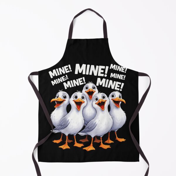Item preview, Funny Mine Mine Seagulls Birds Group Coastal Beach Humor Cartoon Art designed and sold by YubitaLeLe.