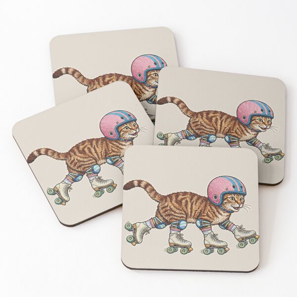 Item preview, Cat Roller Skates and Helmet  designed and sold by JediKittenWars.