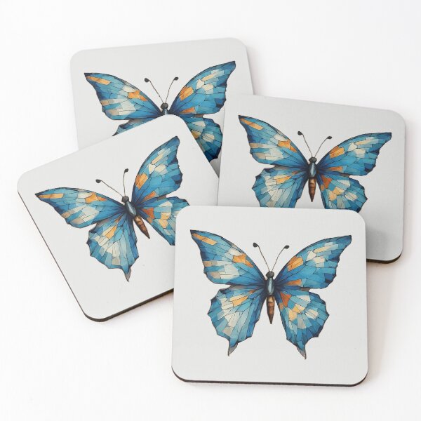 Item preview, Geometric Mosaic Butterfly – Modern Nature Art designed and sold by Tklezardesigns.