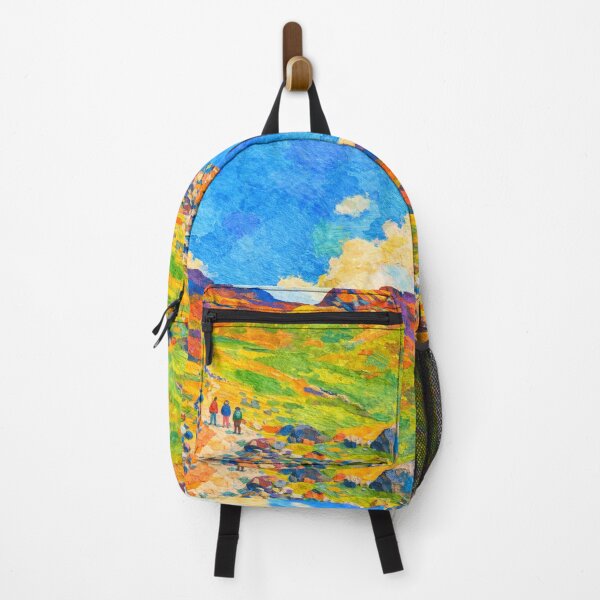 Item preview, Mountain Path, Colorful Alps Panorama, Mixed Media Digital Collage designed and sold by SWSandraWechner.