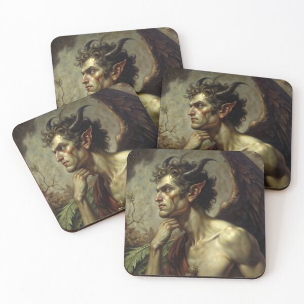 Item preview, Pensive Satyr Gothic Mythological Portrait designed and sold by DarkHolyQueen.