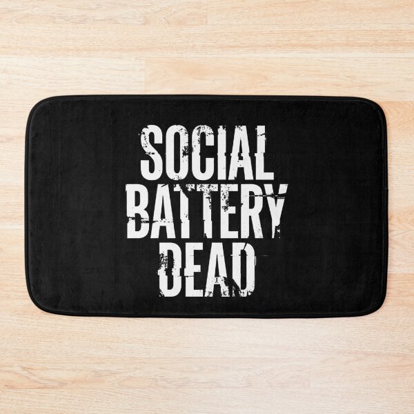 Item preview, Social Battery Dead Minimal Grunge Streetwear Typography designed and sold by BorgSpareParts.