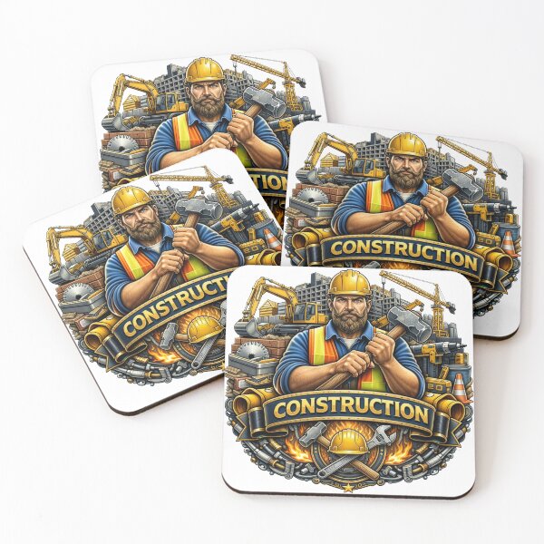 Item preview, Construction Worker Heroic Emblem with Heavy Machinery designed and sold by MeStudio911.