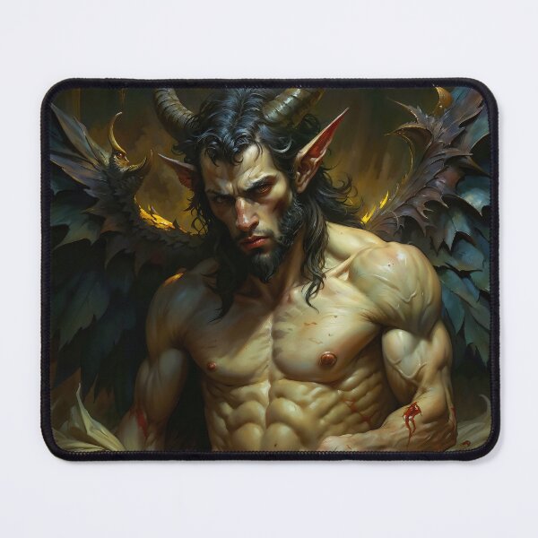 Item preview, Mythical Satyr Horned Demon Forest Art designed and sold by DarkHolyQueen.