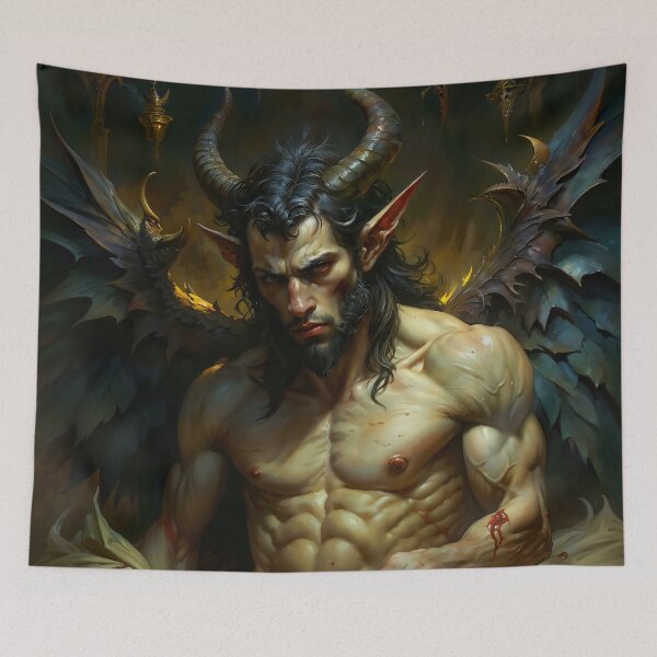 Item preview, Mythical Satyr Horned Demon Forest Art designed and sold by DarkHolyQueen.
