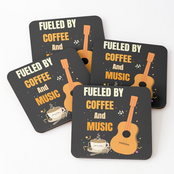 Item preview, Fueled By Coffee And Music Funny Coffee Lover Music Design designed and sold by Joyful-Pixel.