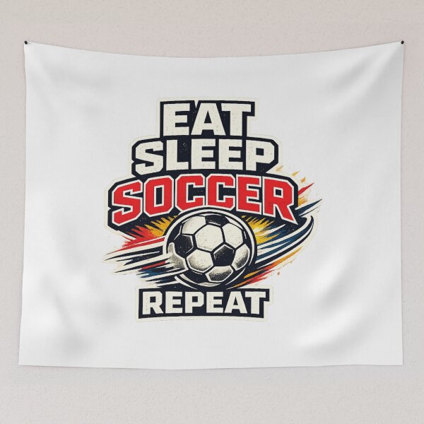 Item preview, Eat Sleep Soccer Repeat Vintage Graphic designed and sold by rocknrollstyles.