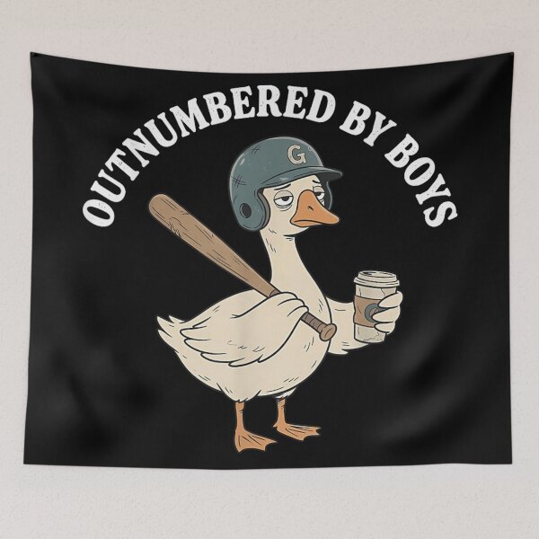 Item preview, Funny Tired Goose Outnumbered By Boys Baseball Mom Coffee Lover Gift designed and sold by HarinDonreka.