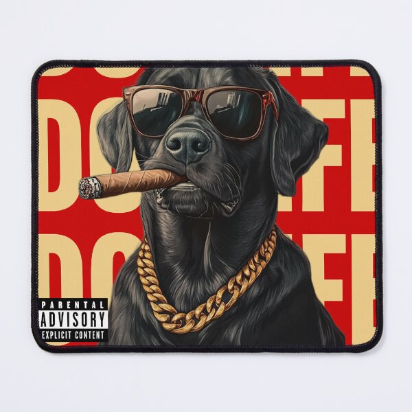 Item preview, DOGLIFE Cool Black Labrador - Thug Life Parody Art designed and sold by The Telugu Guy.