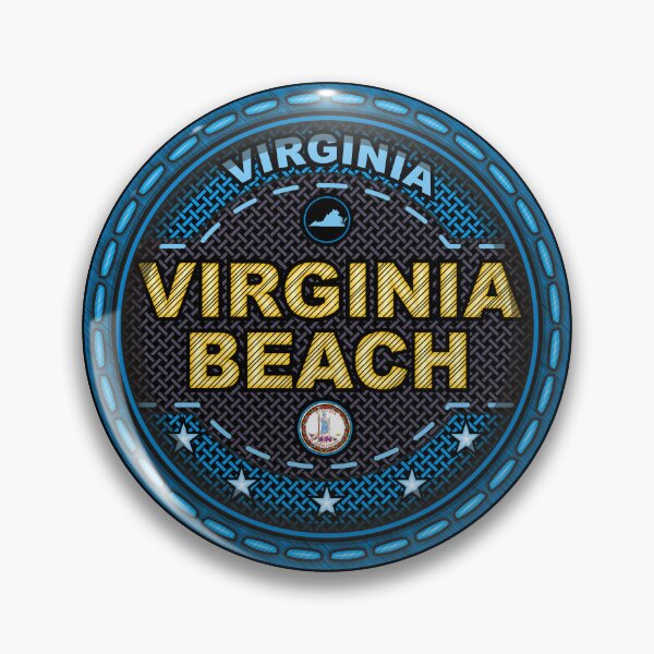 Item preview, Virginia Beach Virginia stitching effect blue designed and sold by studioss76.