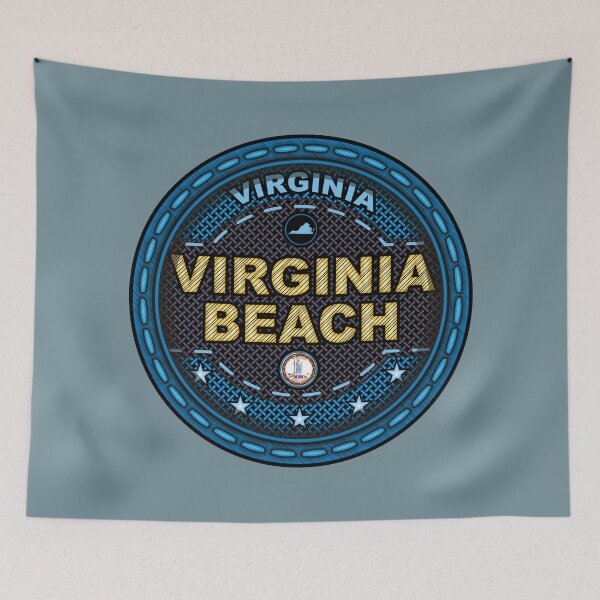 Item preview, Virginia Beach Virginia stitching effect blue designed and sold by studioss76.