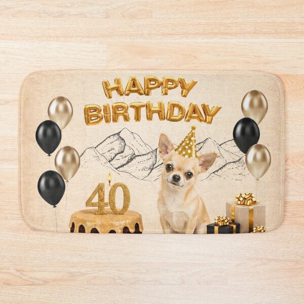 Item preview, hihuahua 40th Birthday Dog Card designed and sold by GivingJoy.