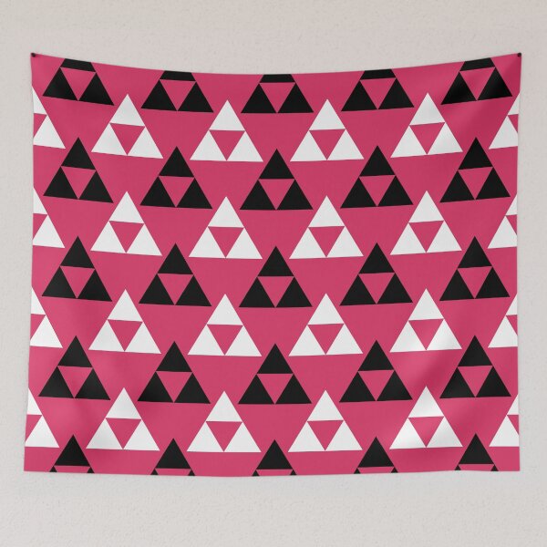 Item preview, Cerise, black & white triangles designed and sold by Mint + Midnight.