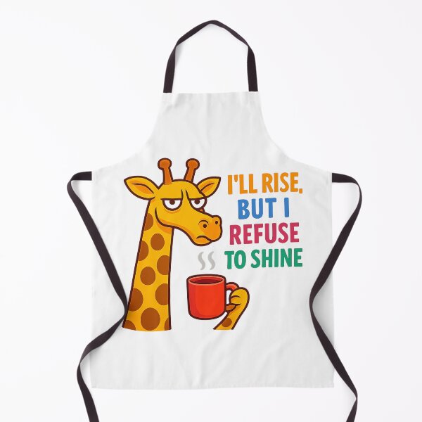 Item preview, I will rise but I refuse to shine, Grumpy Giraffe color design designed and sold by Inappropriate Ink.