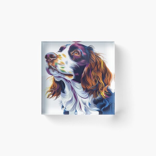 Item preview, Colorful Brittany Spaniel designed and sold by MendaciousMina.