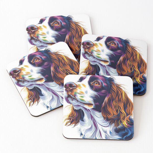 Item preview, Colorful Brittany Spaniel designed and sold by MendaciousMina.
