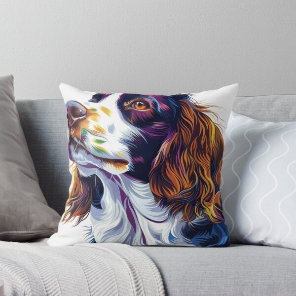Item preview, Colorful Brittany Spaniel designed and sold by MendaciousMina.