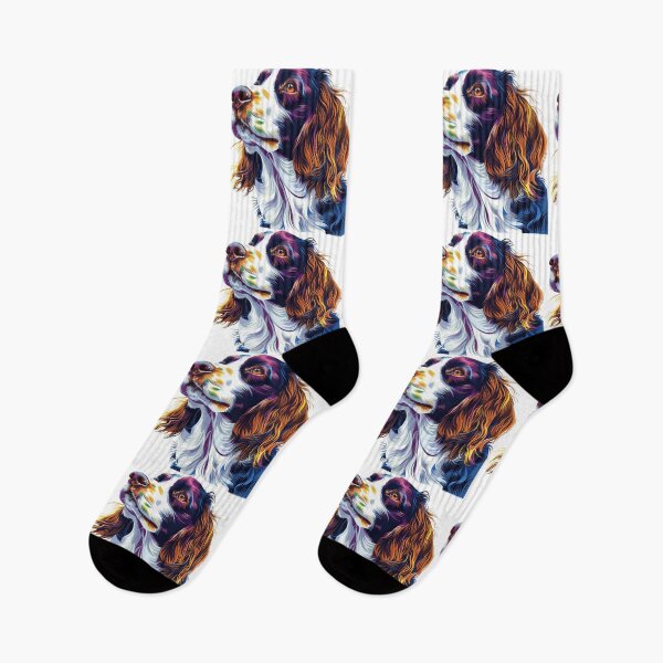 Item preview, Colorful Brittany Spaniel designed and sold by MendaciousMina.