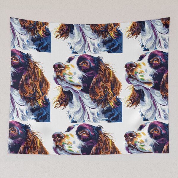 Item preview, Colorful Brittany Spaniel designed and sold by MendaciousMina.