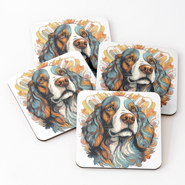 Item preview, Colorful Brittany Spaniel designed and sold by MendaciousMina.