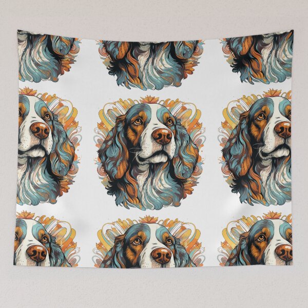 Item preview, Colorful Brittany Spaniel designed and sold by MendaciousMina.