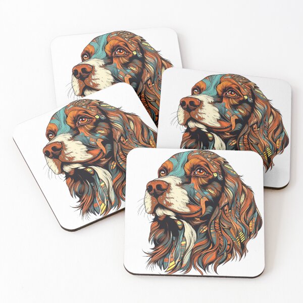 Item preview, Colorful Brittany Spaniel designed and sold by MendaciousMina.