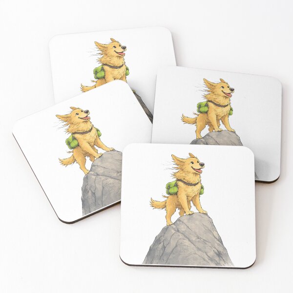 Item preview, Adventurous Golden Retriever Hiking the Summit designed and sold by Fikuall.
