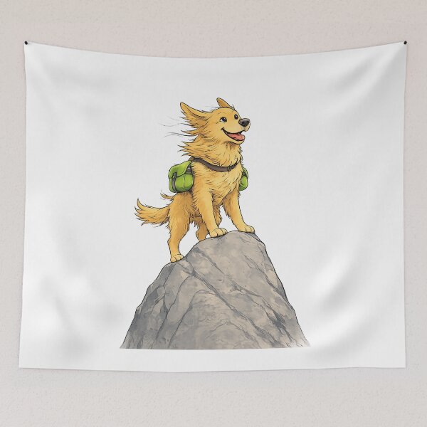 Item preview, Adventurous Golden Retriever Hiking the Summit designed and sold by Fikuall.
