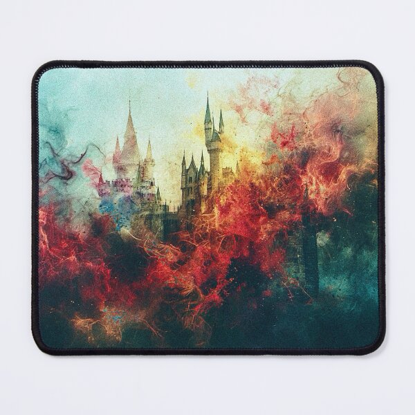 Item preview, Intentional Camera Movement (ICM) of a castle in the clouds designed and sold by Charles Oliver Creations.