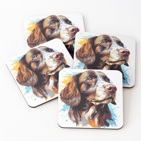 Item preview, Colorful Brittany Spaniel designed and sold by MendaciousMina.