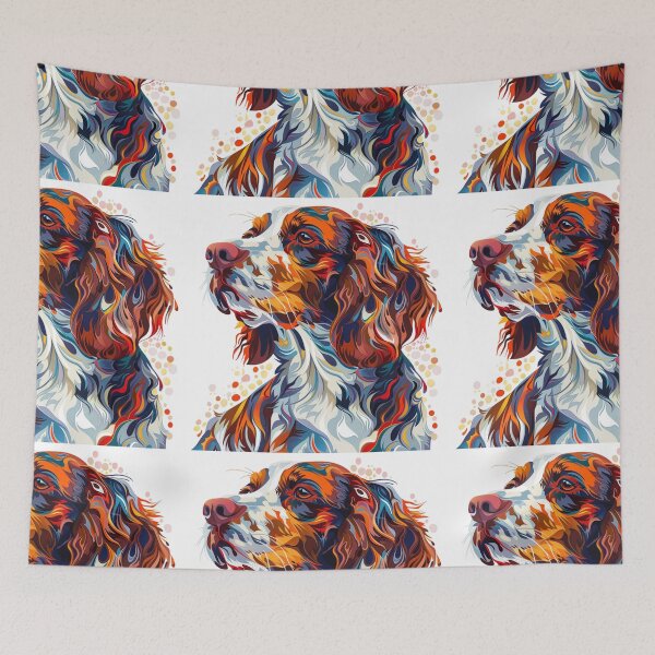 Item preview, Colorful Brittany Spaniel designed and sold by MendaciousMina.