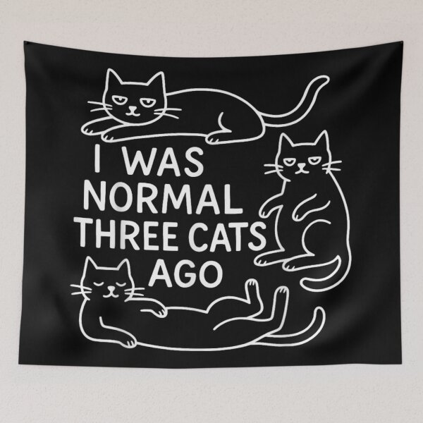 Item preview, Funny Cat Lady I Was Normal Three Cats Ago Black Cats designed and sold by DaphoLatara.
