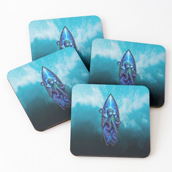 Item preview, Surfboard Octopus – Ocean Surf Beach Vibes Cool Octopus Design designed and sold by artistwill.