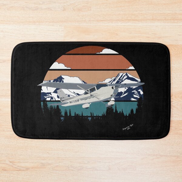 Item preview, Retro Sunset Airplane 172 Aircraft Pilot Vintage Style Aviator Design designed and sold by RealPilotDesign.