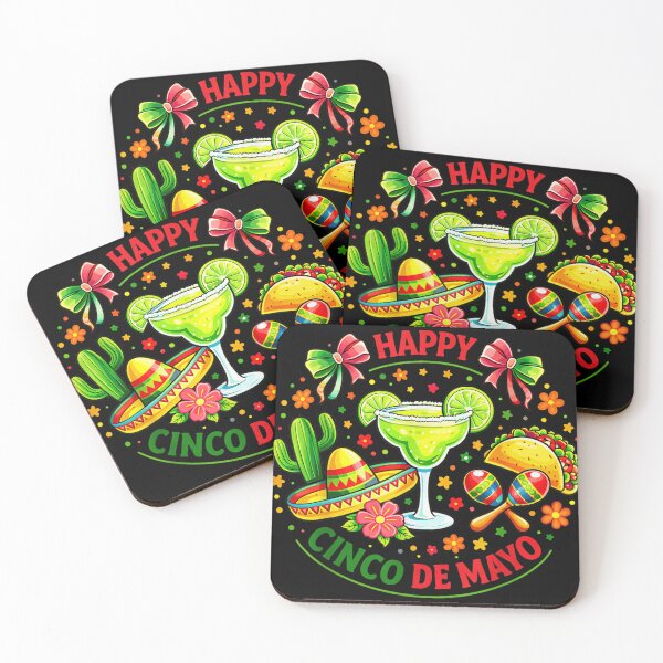 Item preview, Happy Cinco De Mayo Margarita Taco And Sombrero Mexican Fiesta Celebration designed and sold by DaphoLatara.