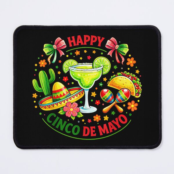 Item preview, Happy Cinco De Mayo Margarita Taco And Sombrero Mexican Fiesta Celebration designed and sold by DaphoLatara.