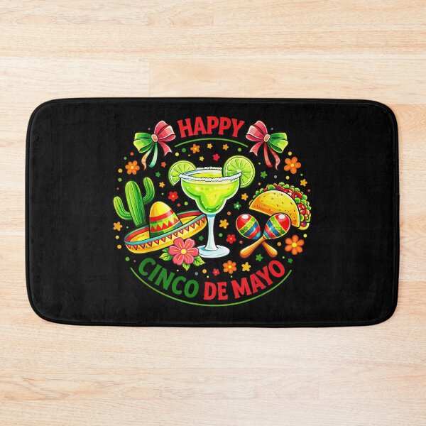 Item preview, Happy Cinco De Mayo Margarita Taco And Sombrero Mexican Fiesta Celebration designed and sold by DaphoLatara.