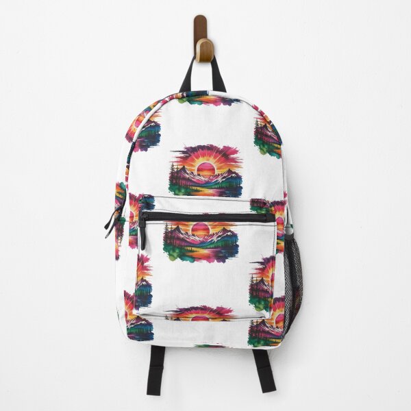 Item preview, Colorful Nature Mountain Sunset Watercolor Aesthetic designed and sold by Polarisofficial.