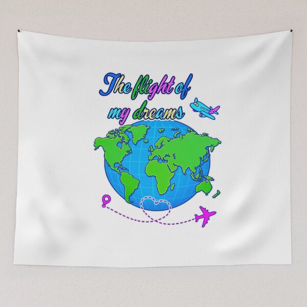 Item preview, The Flight of My Dreams Travel Shirt Globe Airplane Adventure Tee designed and sold by Aimetoi.
