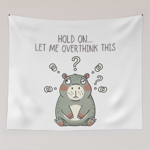 Item preview, Hold On Let Me Overthink This Funny Anxiety T-Shirt Chaotic Creatures - digital art designed and sold by Panom Suavichien.