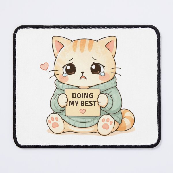 Item preview, Doing My Best Cat | Cute Kawaii Aesthetic | Positive Mental Health Design designed and sold by The Mood Index.