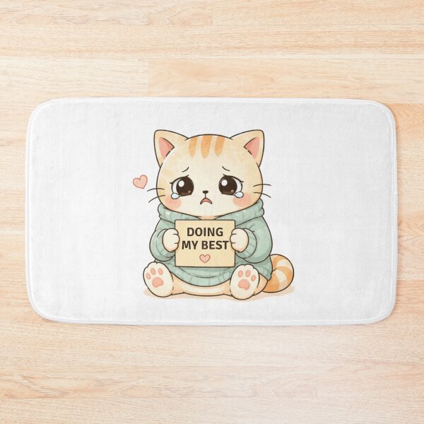 Item preview, Doing My Best Cat | Cute Kawaii Aesthetic | Positive Mental Health Design designed and sold by The Mood Index.