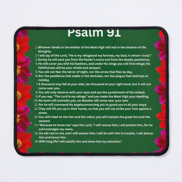 Item preview, Psalm 91 floral print designed and sold by happytraveller1.