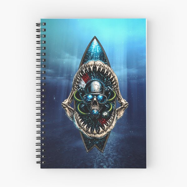 Item preview, Shark Jaw Scuba Skull – Diver Surfboard Ocean Predator Design designed and sold by artistwill.