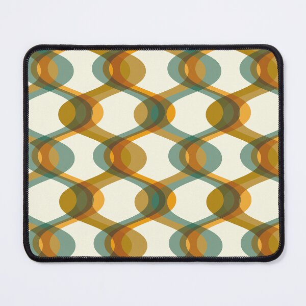 Item preview, Retro 70s Waves - Teal and Mustard designed and sold by JMgraphic.
