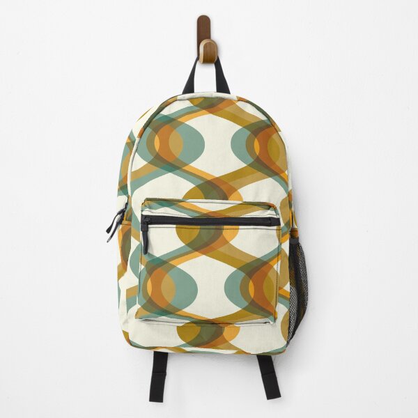 Item preview, Retro 70s Waves - Teal and Mustard designed and sold by JMgraphic.